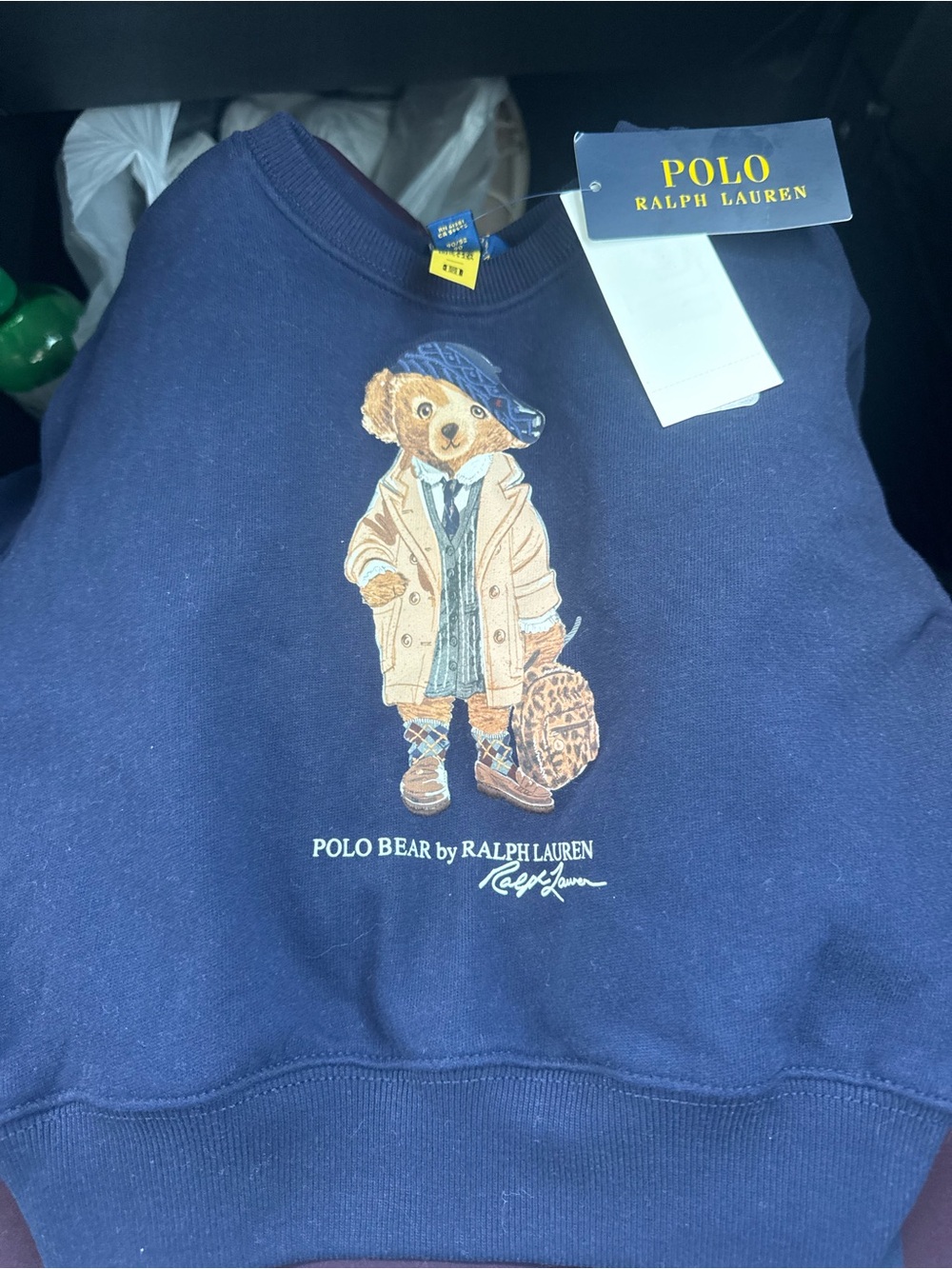 2T Polo Ralph Lauren Navy Polo Bear Sweatshirt NWT